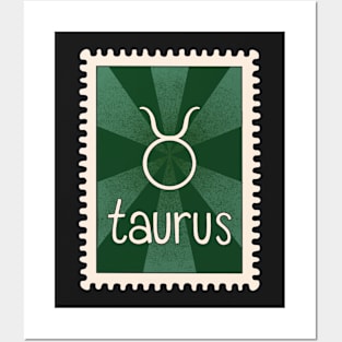 Taurus Zodiac Sign Stamp Posters and Art